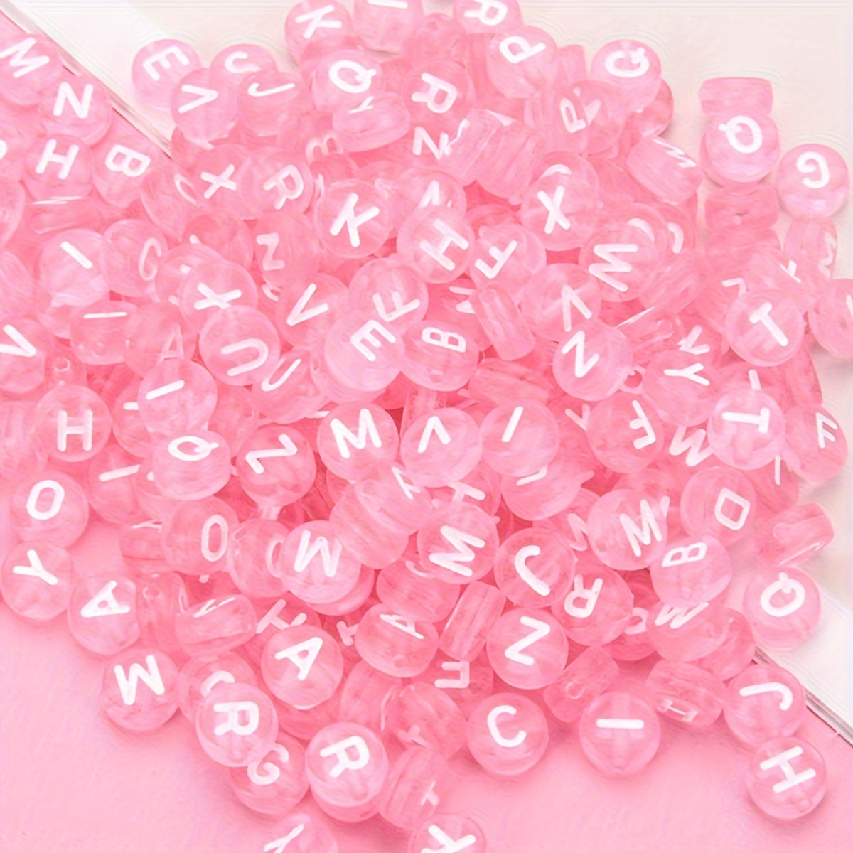 

500pcs 7mm Transparent Plastic Letter Beads For Jewelry Making Diy Special Necklaces Bracelets Key Phone Bag Chains Handicrafts Small Business Supplies