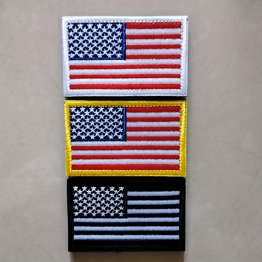 USA American United State Flag and Mexico Flag Patch Embroidered National  Applique Iron On Sew On Emblem, Multi-Color