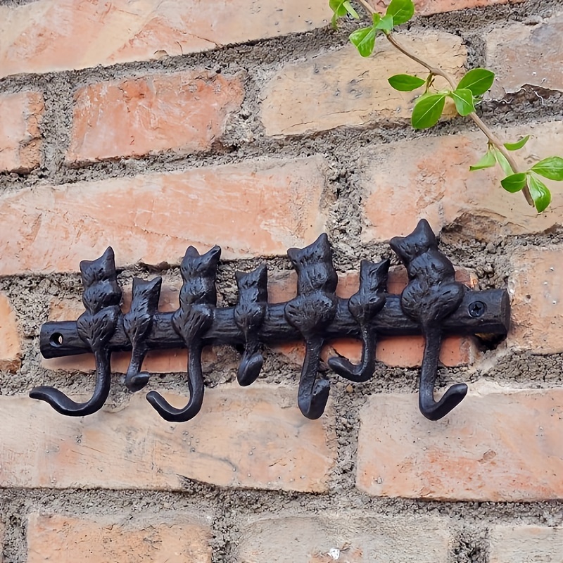 Cast Iron Wall Hook Coat Bag Hat Hanger Wall Hanger Retro - Temu