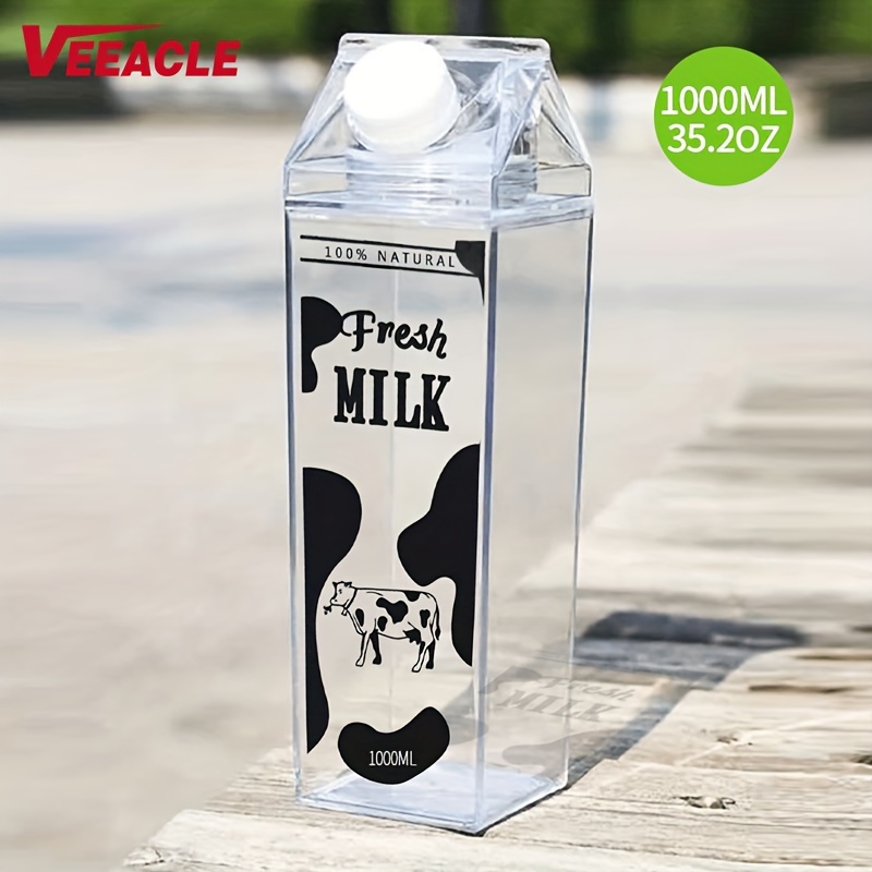 Bouteille d'eau en carton de lait transparent bouteille de lait
