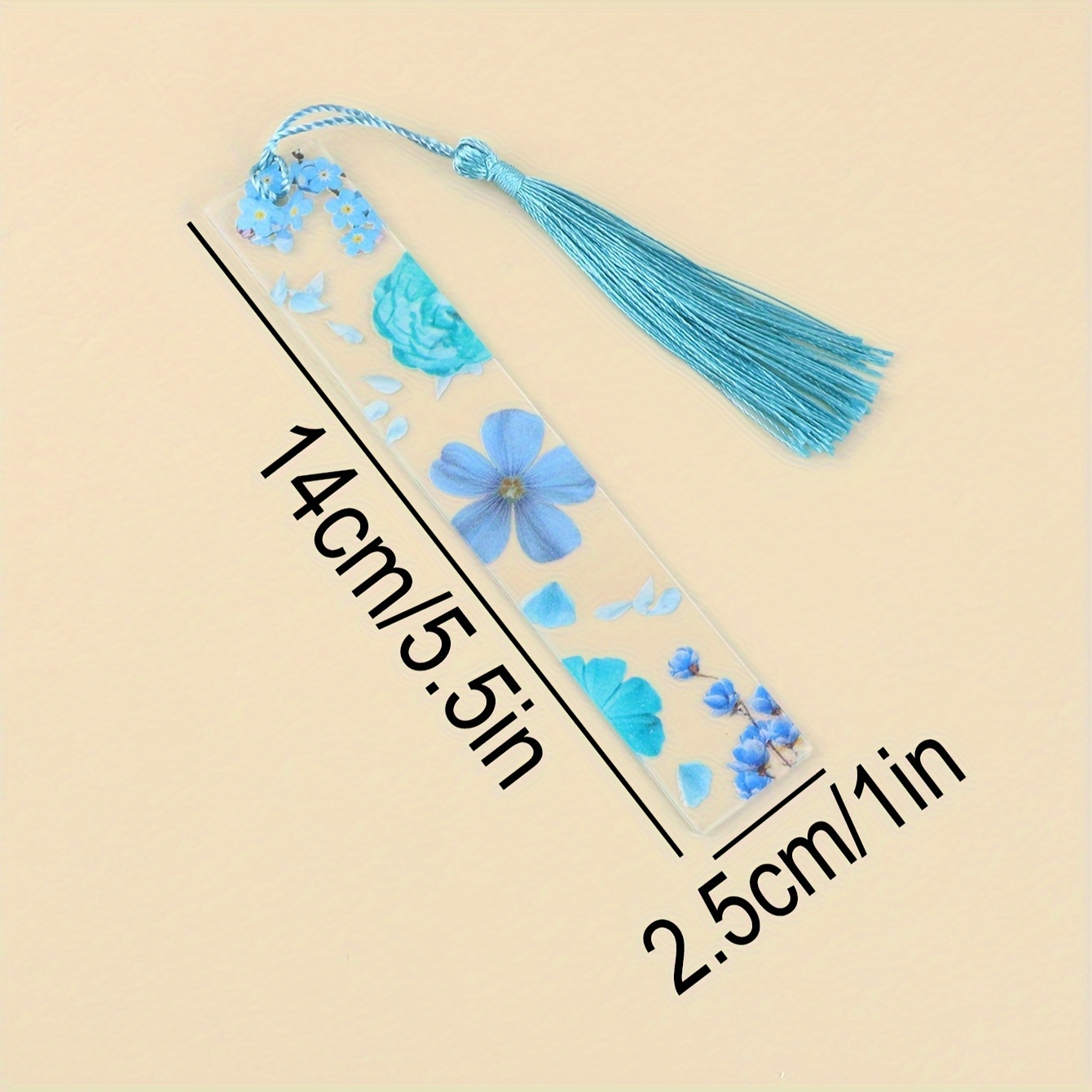 1pc Transparent Muiticolor Bookmark, Creative Exquisite Book Reading Auxiliary Stationery Reading Position Flower Bookmark
