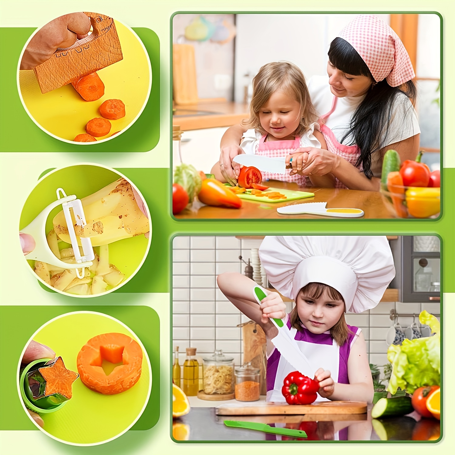 Compra ASTRL Cocina Madera para niños,Cuchillos Montessori Niño  Cuchillos  Seguros para niños para cocinar, Cocina para niños para Juegos Padres e  Hijos y Ejercicio práctico en
