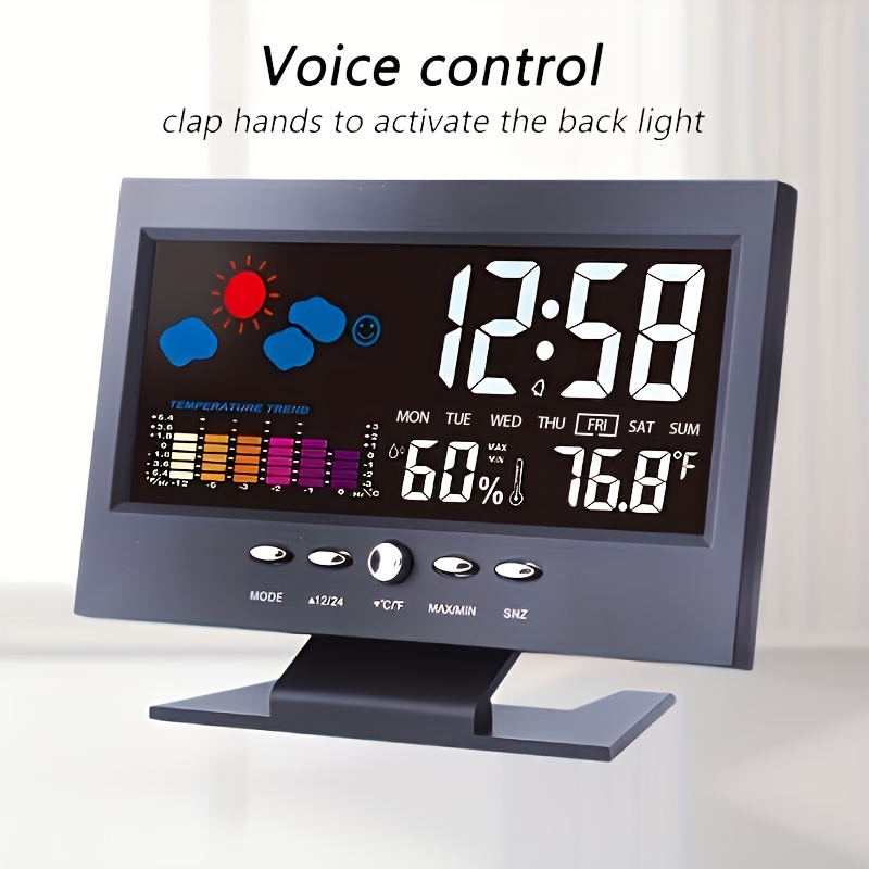 LED Mini Kfz Auto LCD Digitaluhr Zeit Kalender Autouhr Digital Elektronik