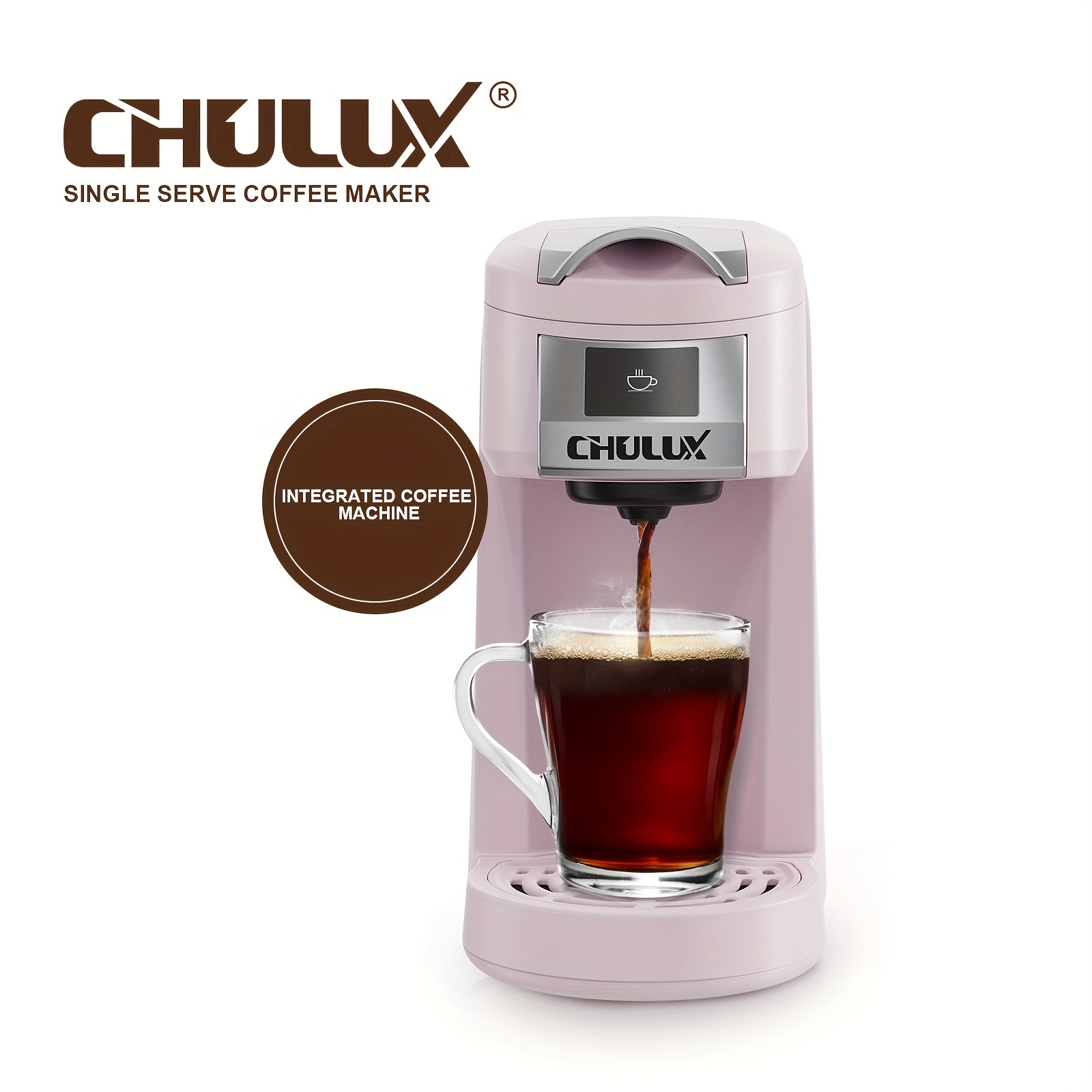 1pc, Cafetera CHULUX Rosa Cafetera de una sola porción - Máquina 3