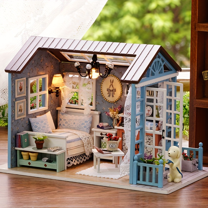 Diy Miniature Dollhouse Kit, Miniature Doll House