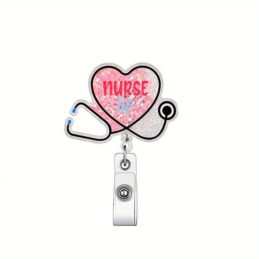 1pc Acrylic Nurse Badge Holder With Retractable Reel Clip Perfect For  Teacher Healthcare Worker Pharmacist Gifts For Nurses Badge Reel Badge Reel  Pins
