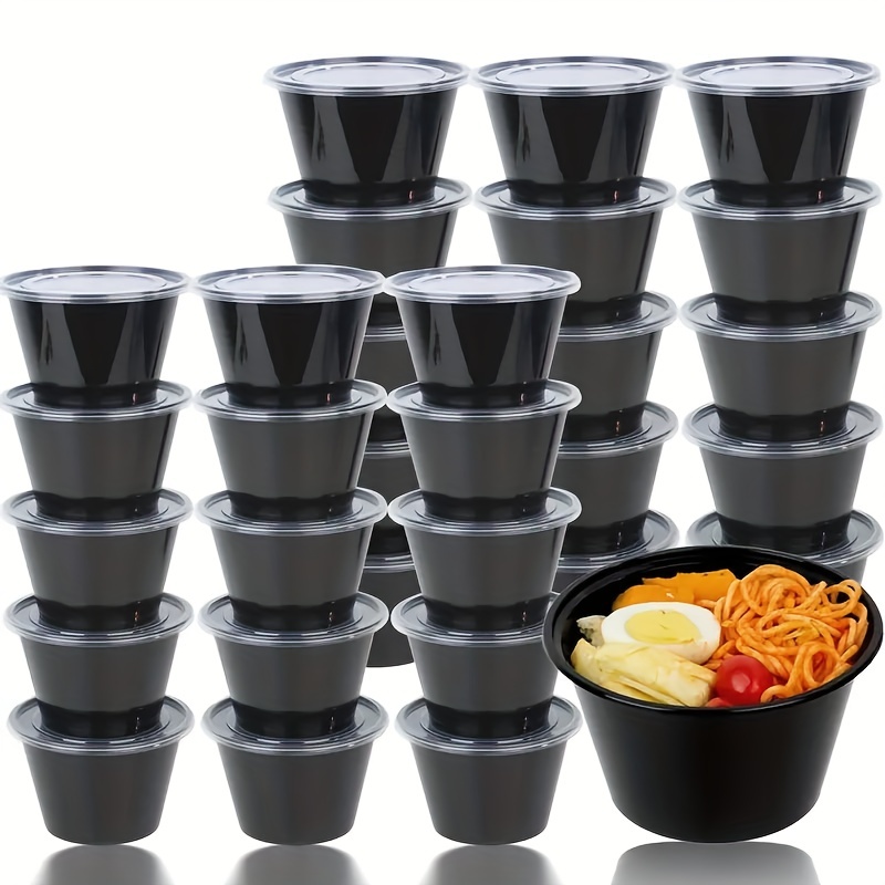 50pcs, Meal Prep Containers, 33.81oz 3 Compartments Plastic Food Storage  Containers With Lids, To Go Containers, Disposable Lunch Boxes, Bento Boxes