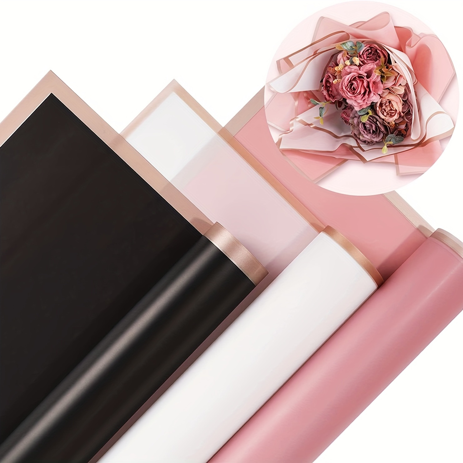Solid Color Waterproof Paper Flower Packaging Paper Wrapping - Temu