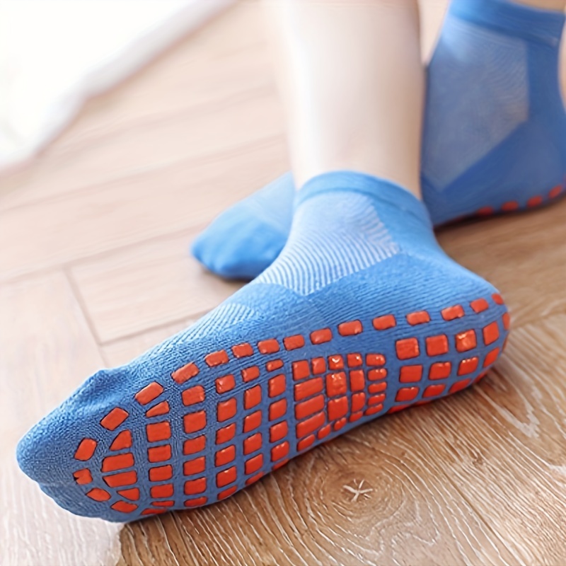 Multicolor Yoga Socks Non Slip Sporty Ankle Socks Gripper - Temu