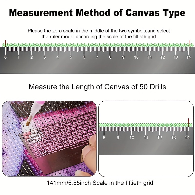 Diy Diamond Painting Cross Stitch Tools Ruler 240 Holes 360 - Temu