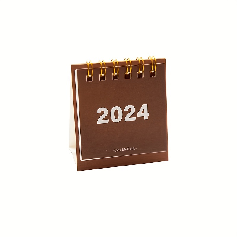 1pc Couleur Aléatoire 2024 Style Simple Calendrier Bureau - Temu