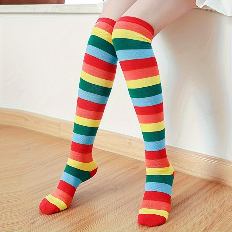 Thigh High Socks Dance Socks Cosplay Knee Socks Halloween - Temu Canada