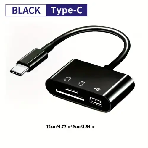 Lecteur De Carte OTG USB 3.0 À Type C Pour IPhone/IPad, Micro