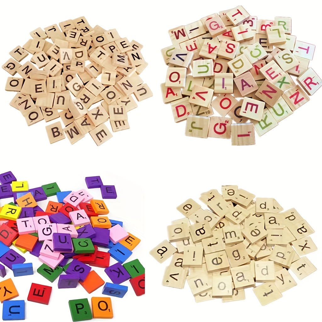500 Wood Letter Tiles scrabble Letters For Crafts Diy Wood - Temu