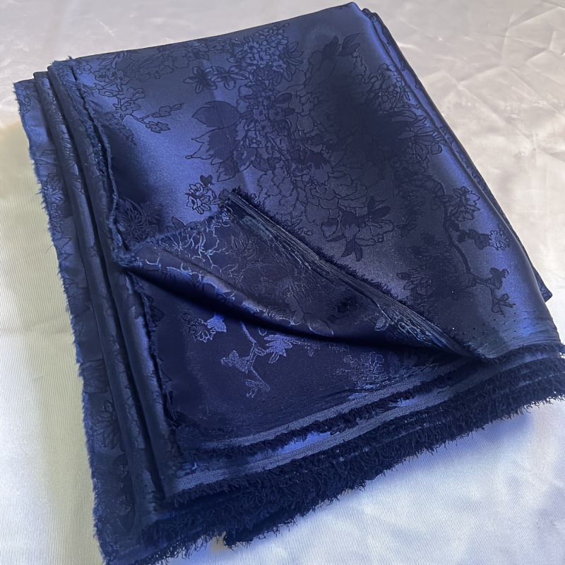  Navy Blue Satin Fabric - by The Yard : Arts, Crafts & Sewing