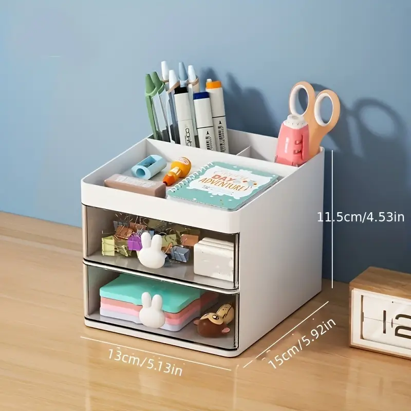 Cute Storage Box Desktop Cosmetics Organizer Drawer Rabbit - Temu