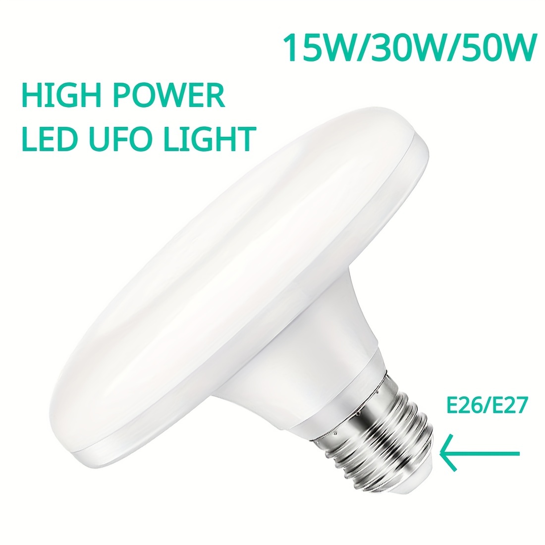 Ampoule LED E27, lampe OVNI plate, adaptée pour l'éclairage de la
