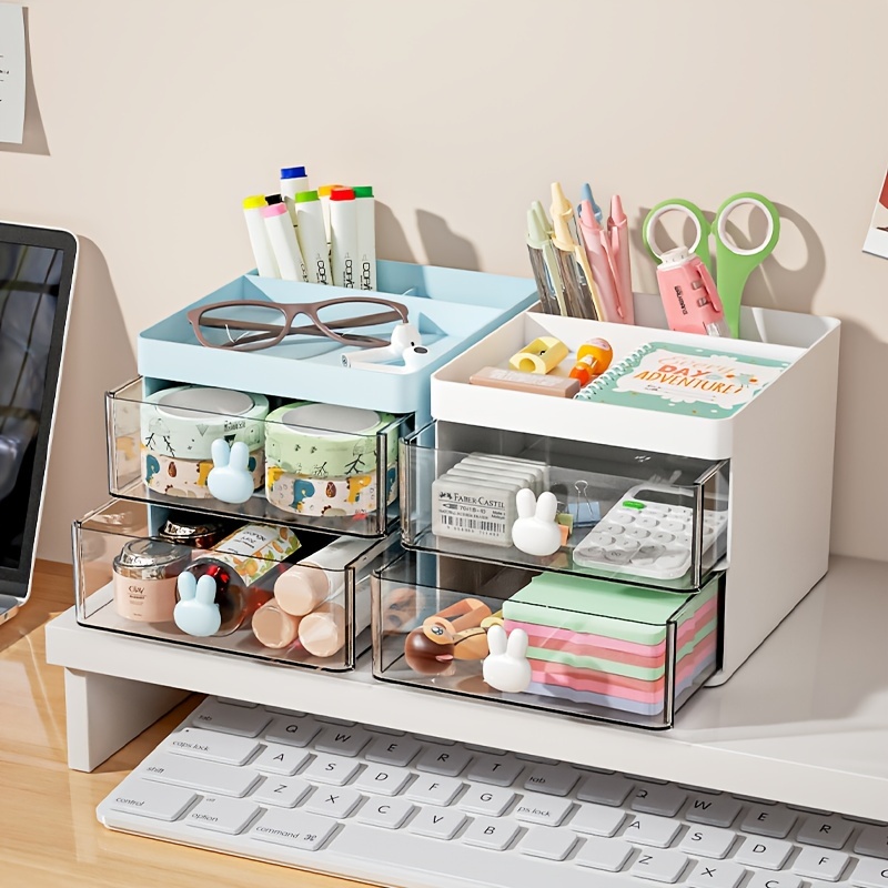 Multi layer Drawer Plastic Office Storage Small Box And Bin - Temu