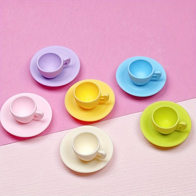 Mini Teapot Cup Plate,Simulation Dining Ware Accessories Toys