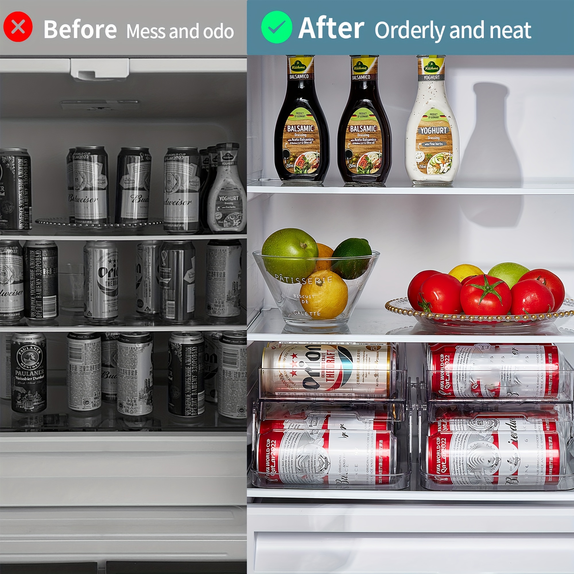 1 Organizador Latas Refrescos Doble Capa Refrigerador - Temu Mexico