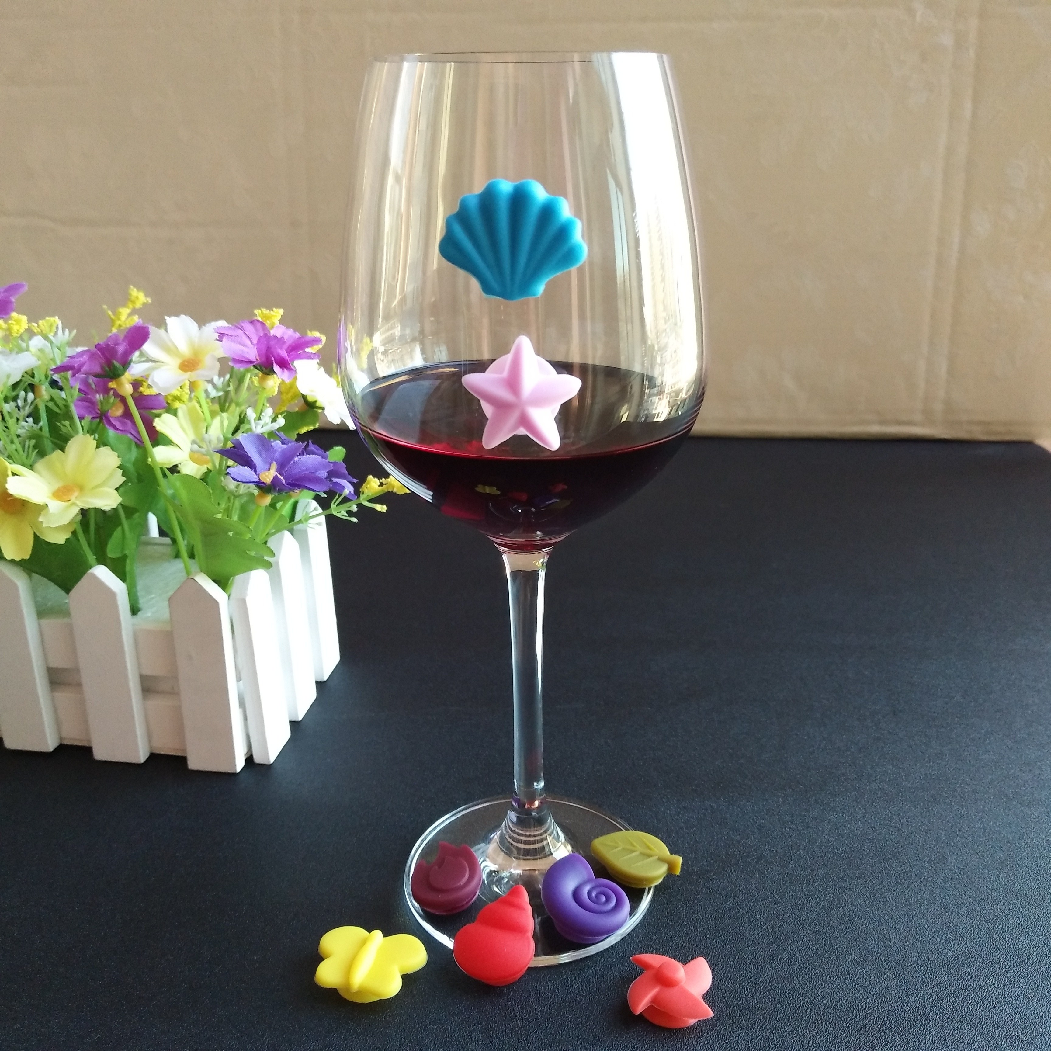 Silicone Wine Glass Markers Set Butterfly Style Glass Charms - Temu