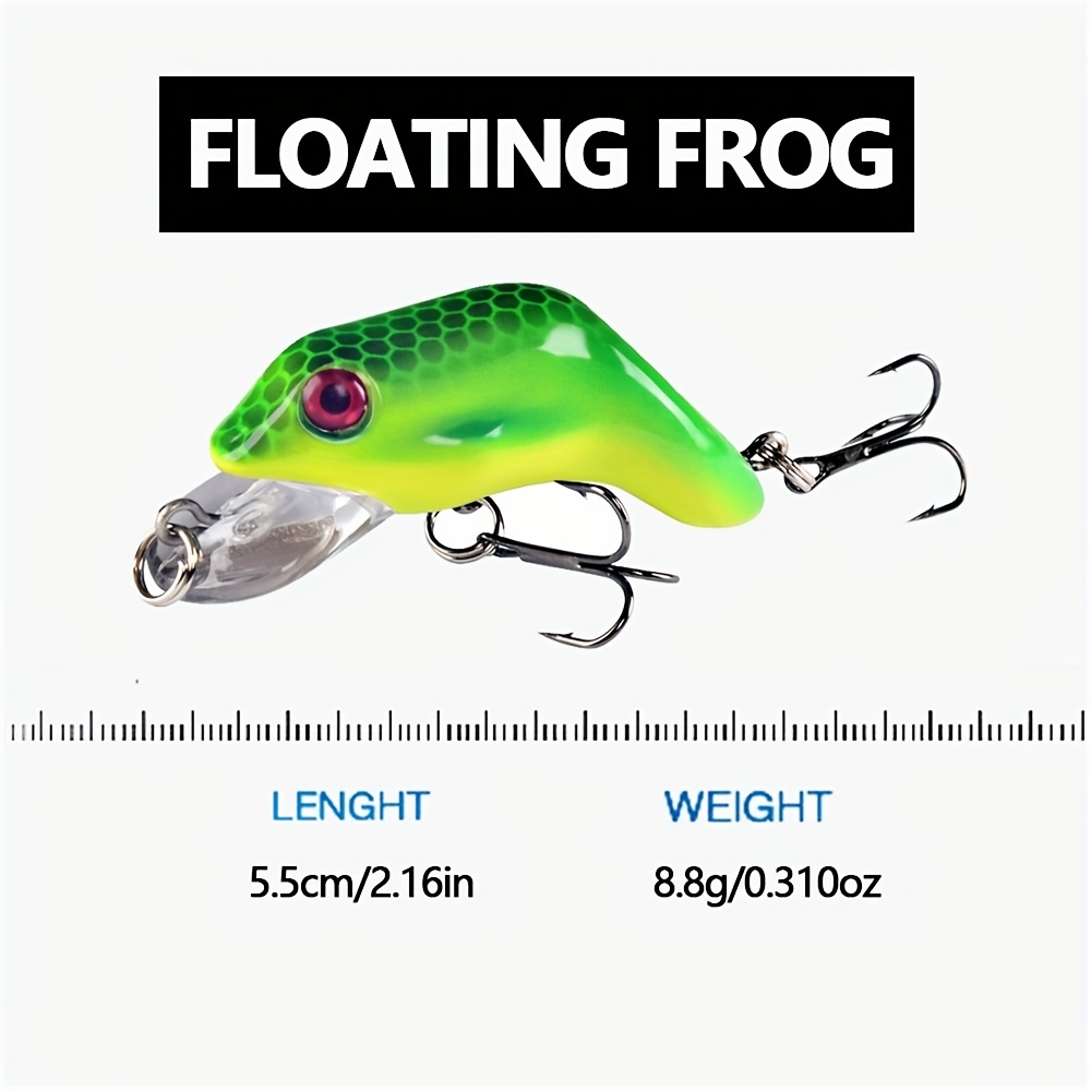 1pcs Hard Frog Fishing Lures Floating Topwater Crankbaits 8.8g 5.5