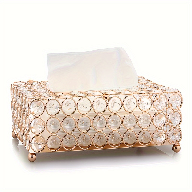 Golden Rectangular Tissue Box Cover Decorative Toilet Paper - Temu