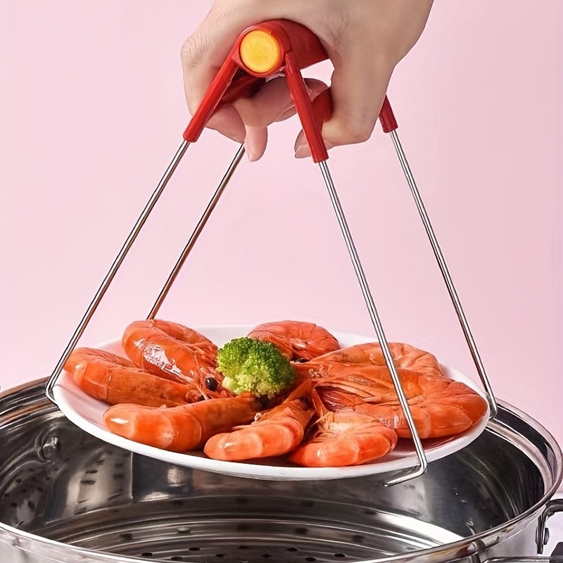 Travelwant Kitchen Tongs,Food Tongs Bowl Clip Retriever Gripper Clips Tongs for Lifting Hot Dishs Bowl Pot Pan Plate from Instant Pot Microwave Oven