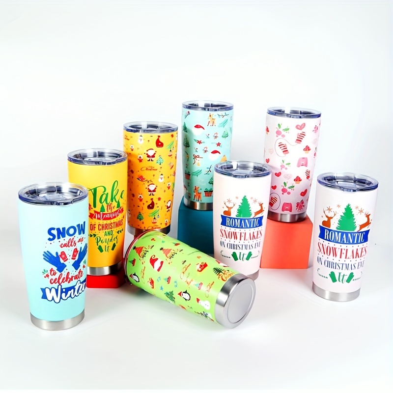 Christmas Stainless Steel Skinny Tumbler Mug Double - Temu