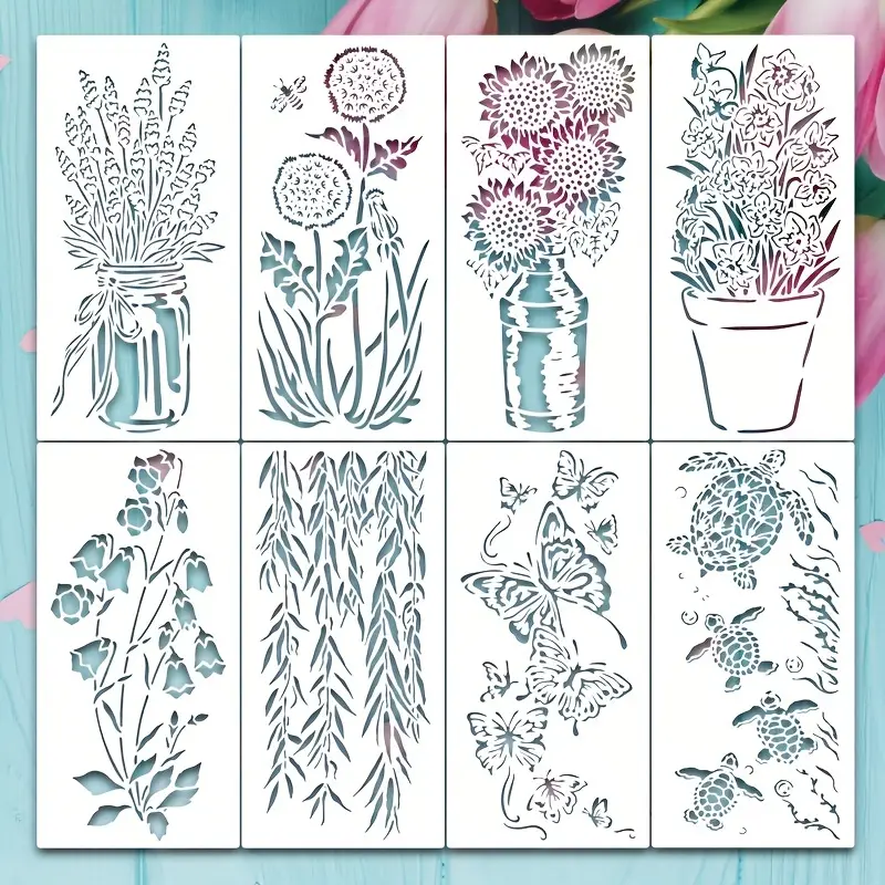 Stencils For Painting Template Reusable Animal Plant Flower - Temu