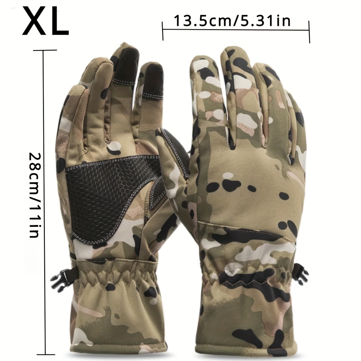 Winter Camouflage Hunting Gloves Men Women Warm Non-Slip Waterproof Fishing  Touch Screen Camping Ski Skateboard Motorcycle Bicycle Gloves