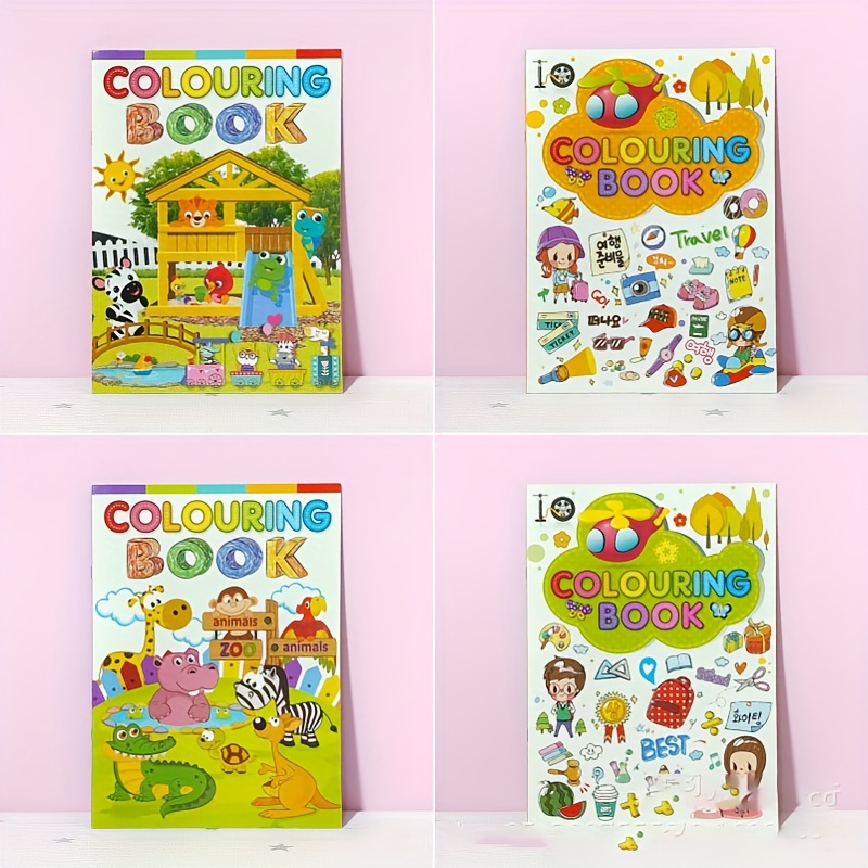1 Painting Book With Watercolor Paint,diy Gouache Graffiti Painting Book  Watercolor Coloring Paper Graffiti Picture Book Cartoon Filled Painting  Paper, Suitable For Artists, Students Creative - Temu