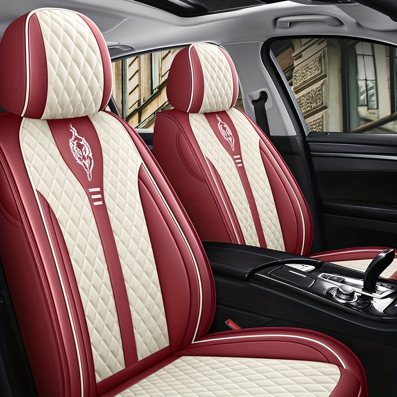5 Sitz Luxus Vollüberzogenes Auto Vorder Und Rücksitze Voll - Temu