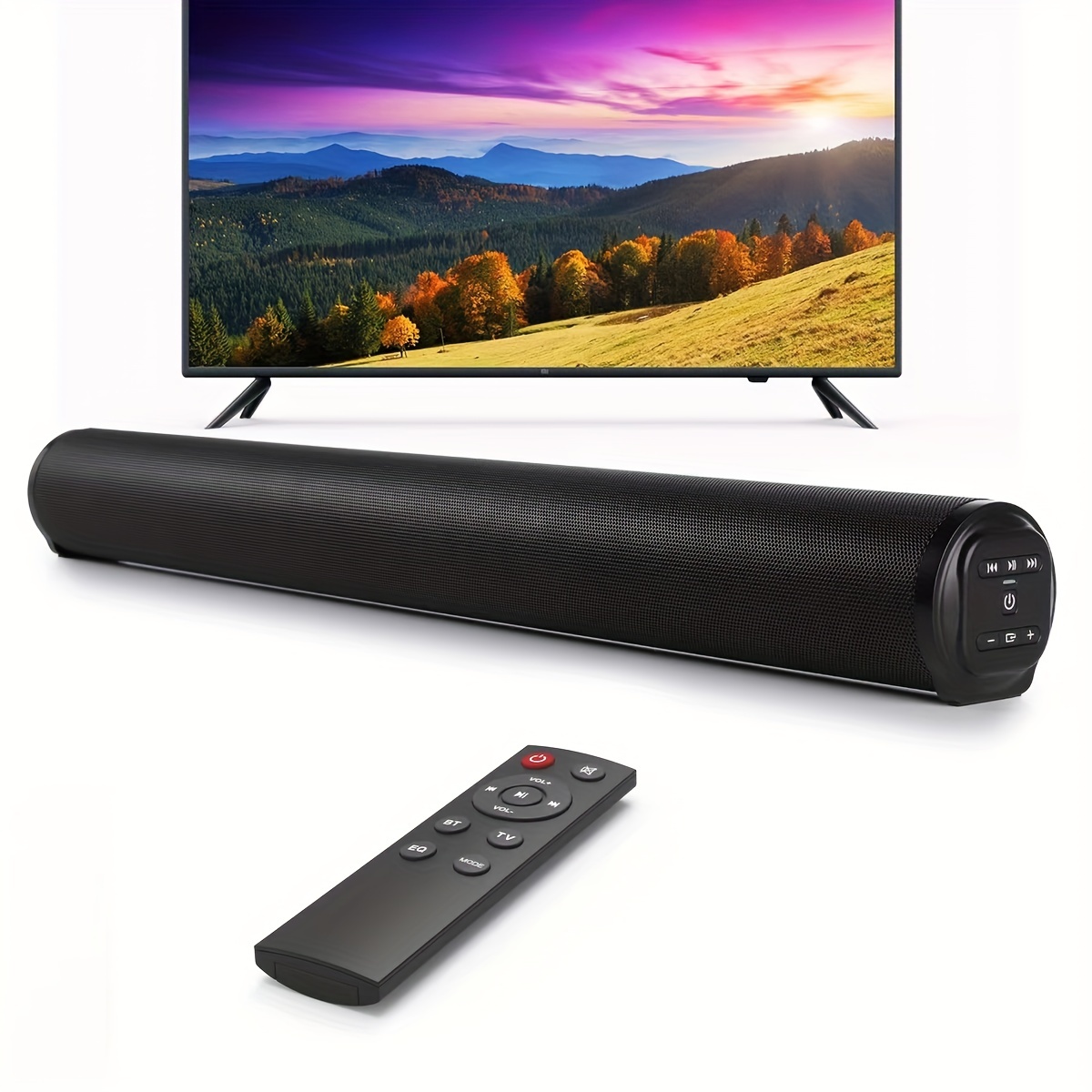 Pyle Barra de sonido para TV con sonido envolvente, barra de sonido  inalámbrica compatible con Bluetooth para TV con altavoz de subwoofer  integrado