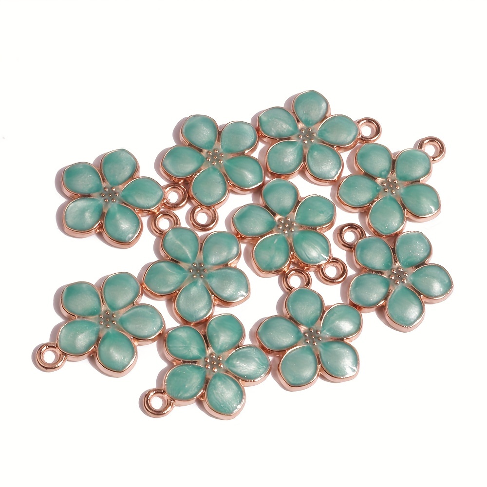 Spring Enamel Flower Charms For Jewelry Making Easter - Temu