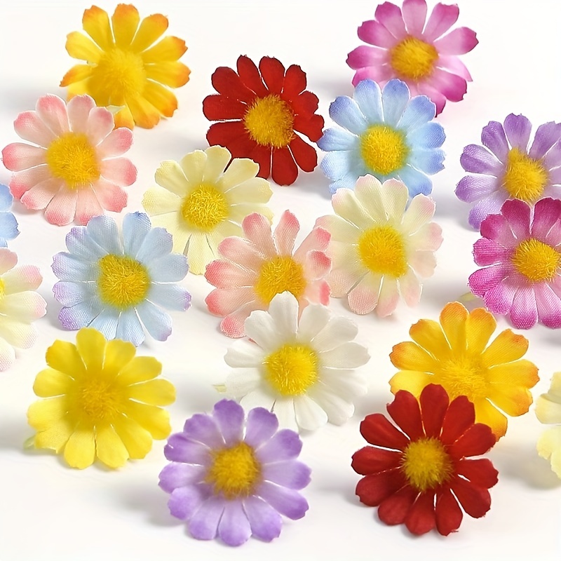 Artificial Daisy Heads Small Sunflower Mini Fake Flowers - Temu