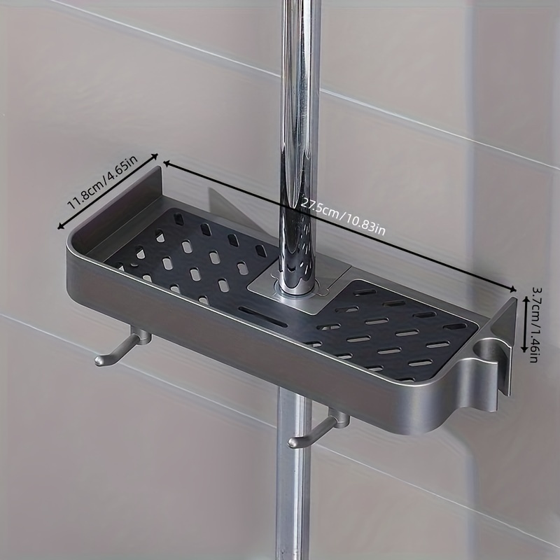 Shldybc Shower Rack Punch-free Shower Caddy Shelves Slide Bar for