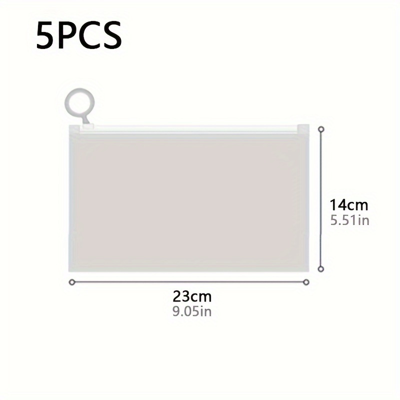 5 Pcs Minimalist Lightweight Storage Pouches, Versatile Zipper Makeup Bags For Outdoor Trip