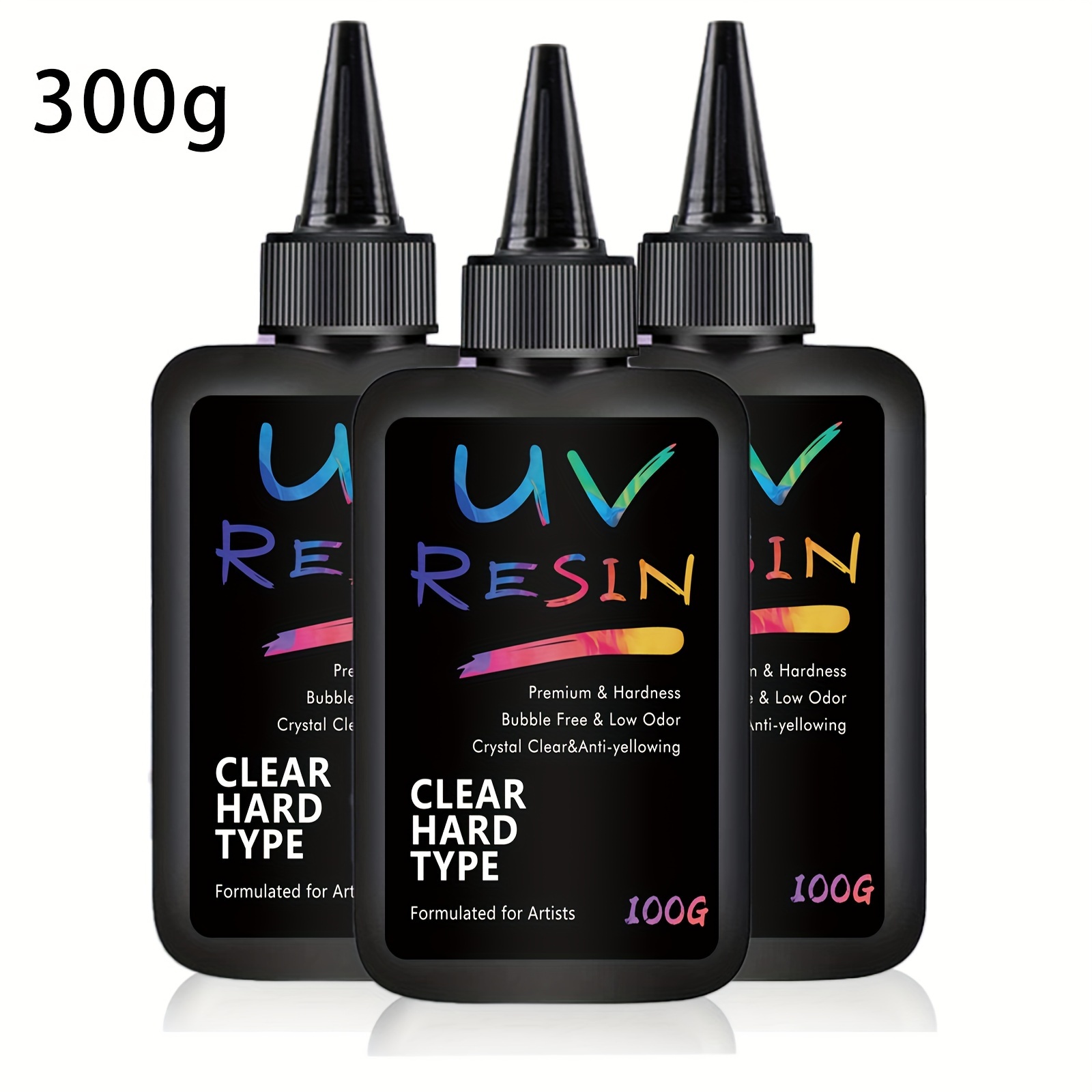 RESINA UV 100G Trasparente Dura, Resina Polimerizzante Solare UV