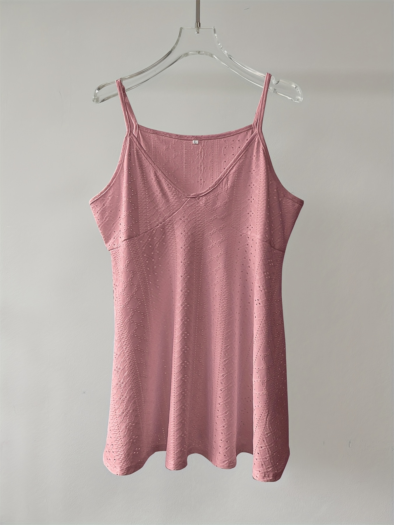 Eyelet Spaghetti Strap Cami Top Summer Women's Clothing