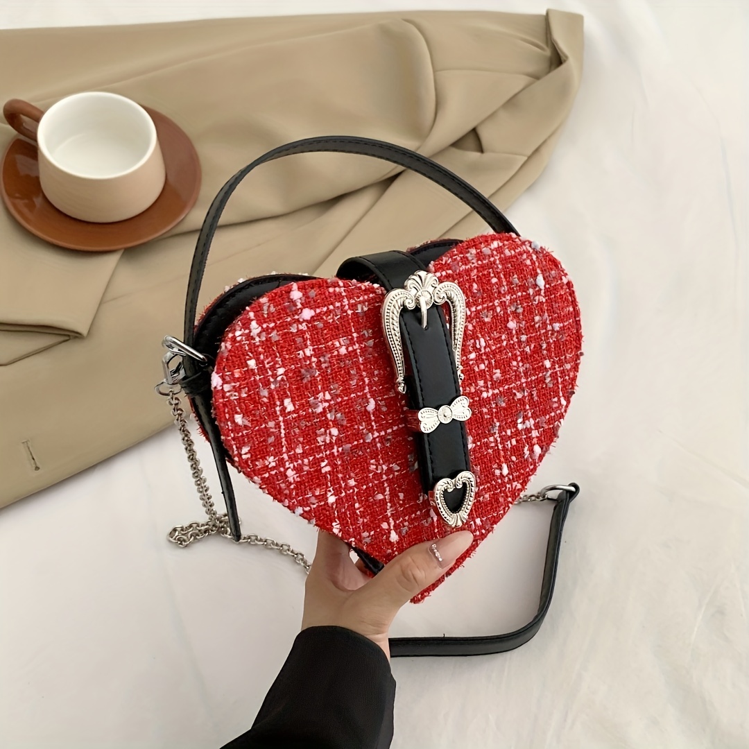 Mini Heart Shaped Novelty Bag, Y2k Fashion Crossbody Bag, Women's