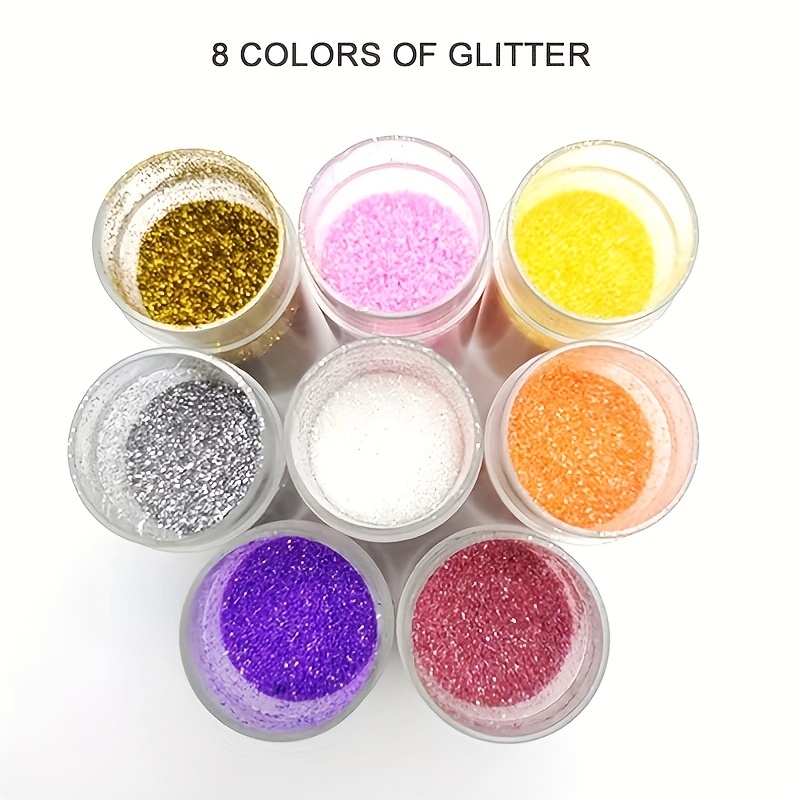 Fine Glitter Set Holographic Glitter Powder For Tumblers - Temu