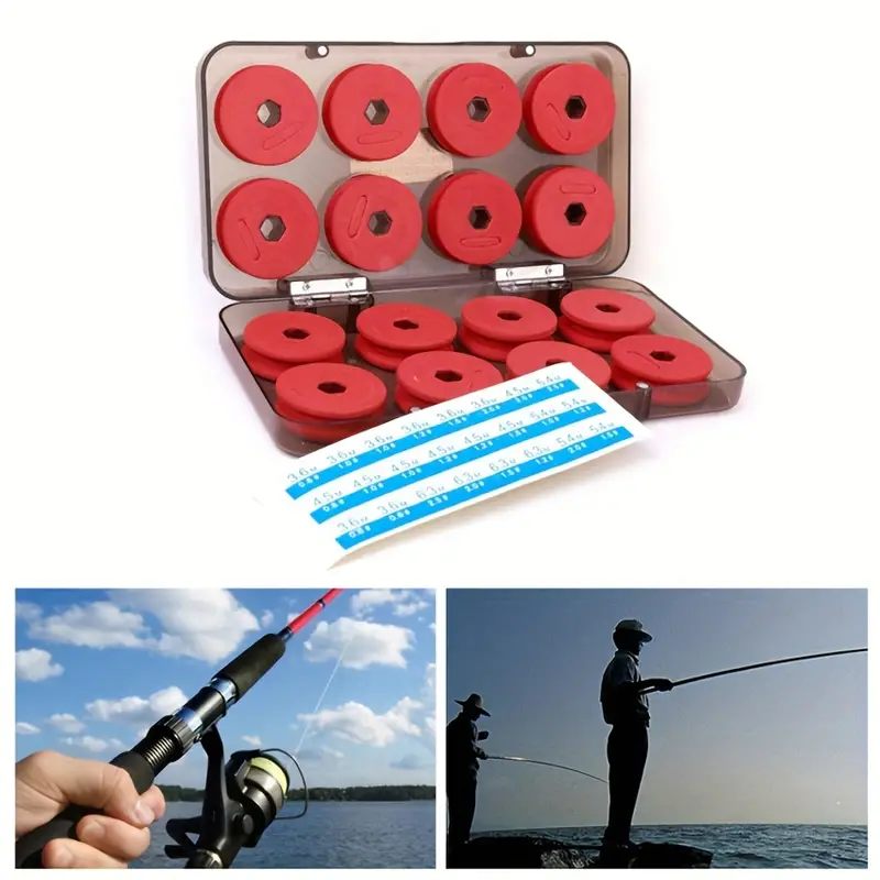 1pc Fishing Line Storage Spool Box, Durable Soft Foam Line Storage Tool  With Box, Fishing Accessories