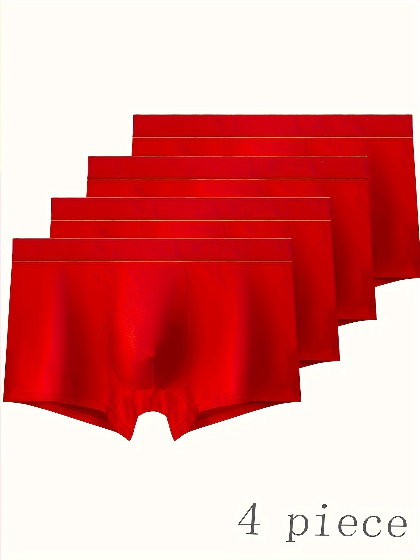 Men's New Year Lucky Red Boxer Briefs Antibacterial Cotton - Temu