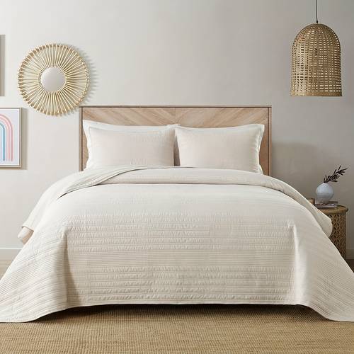 ultrasonic technology ultra light lrregular monochrome3pcs embossed bedspread bed cover 1 bedspread bed cover 2 pillowcase without filler soft breathable and comfortable bedding for bedroom