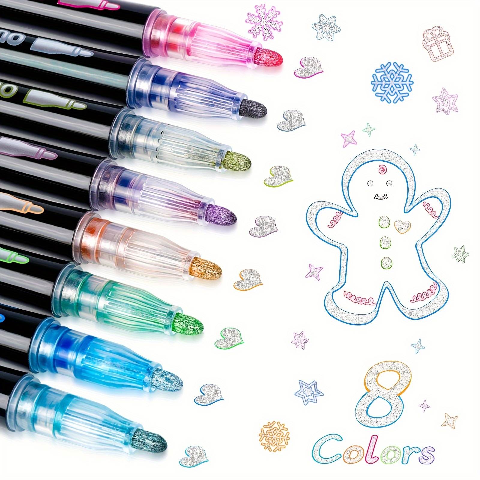 Glitter Pens Clip Art 