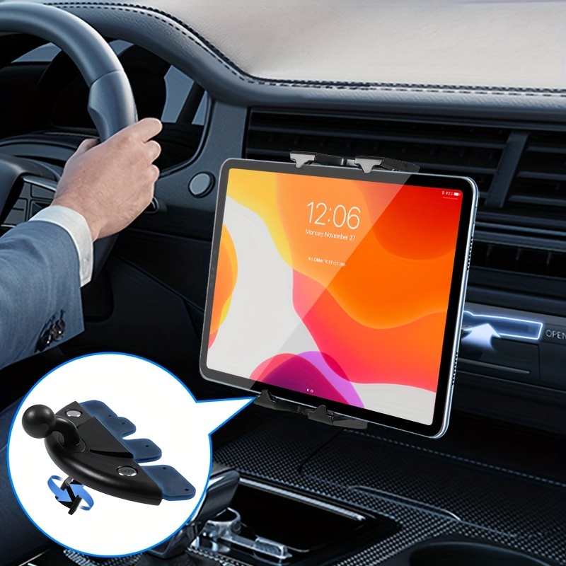 Soporte para iPad para automóvil, soporte para tablet para parabrisas de  automóvil, tablero de instrumentos, soporte de ventilación de aire, soporte