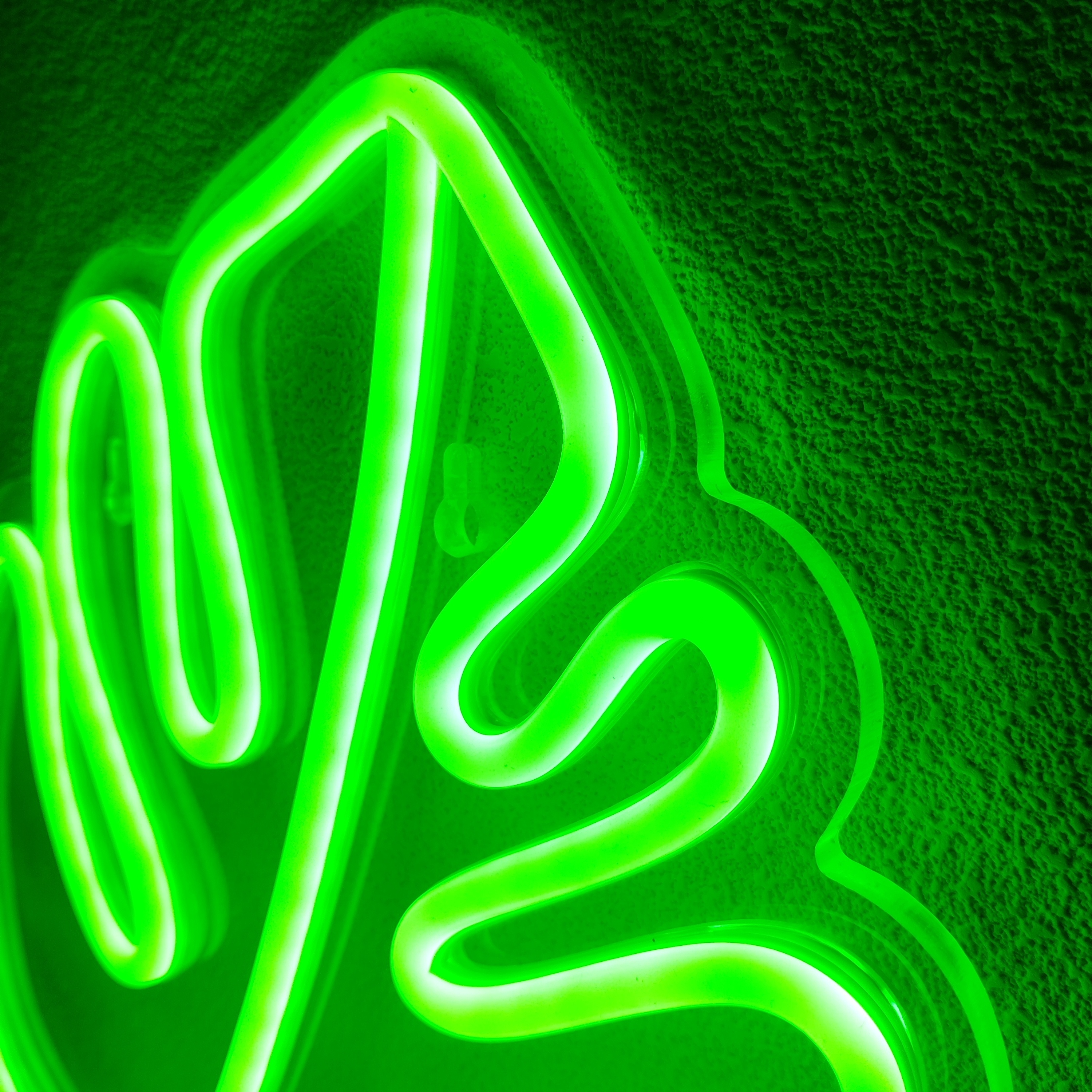 green monstera leaf neon light usb powered plastic wall - Temu