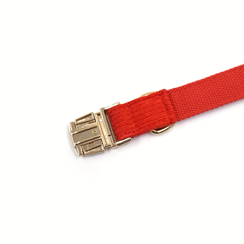 Personalized Corduroy Dog Collar with DIY Engraved Name