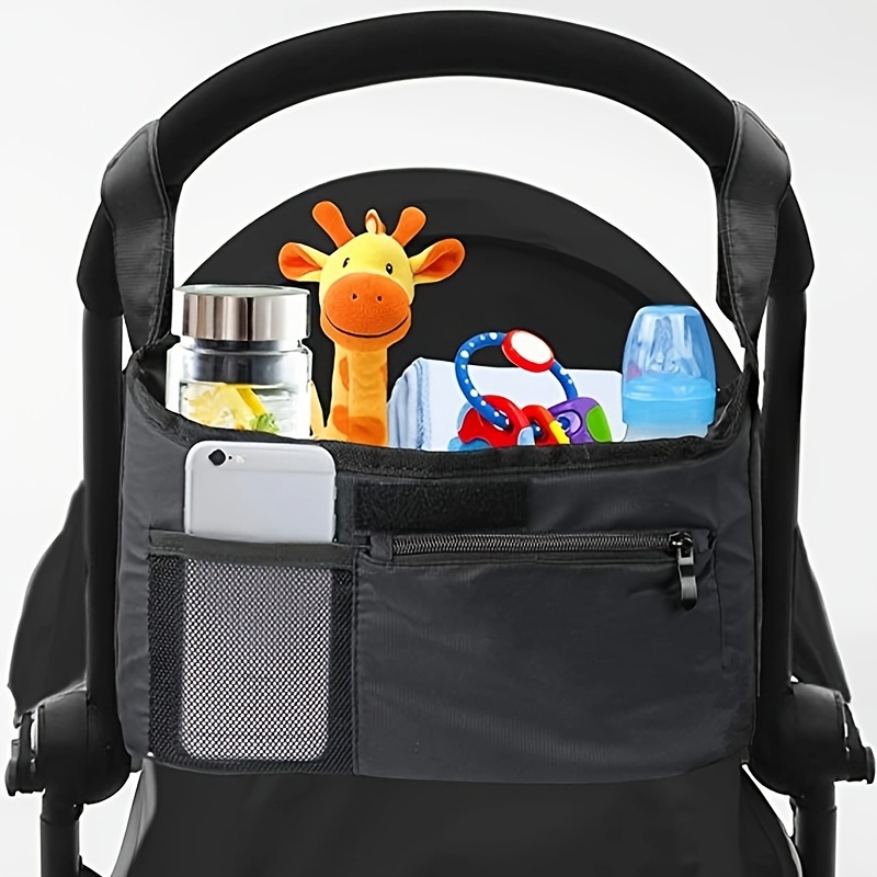 Bolsa pequeña para pañales, bolsas organizadoras de cochecito para bebé con  bolsillo aislado, ganchos para cochecito y correa ajustable, mini bolsas